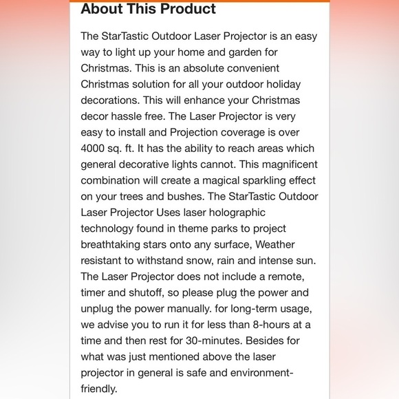 StarTastic Holiday Outdoor Light Show Laser Projection As Seen On TV NIB - Picture 5 of 16
